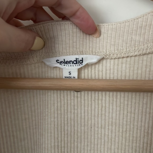 Splendid | Ribbed Button Down Shirt Dress - Picture 4 of 4